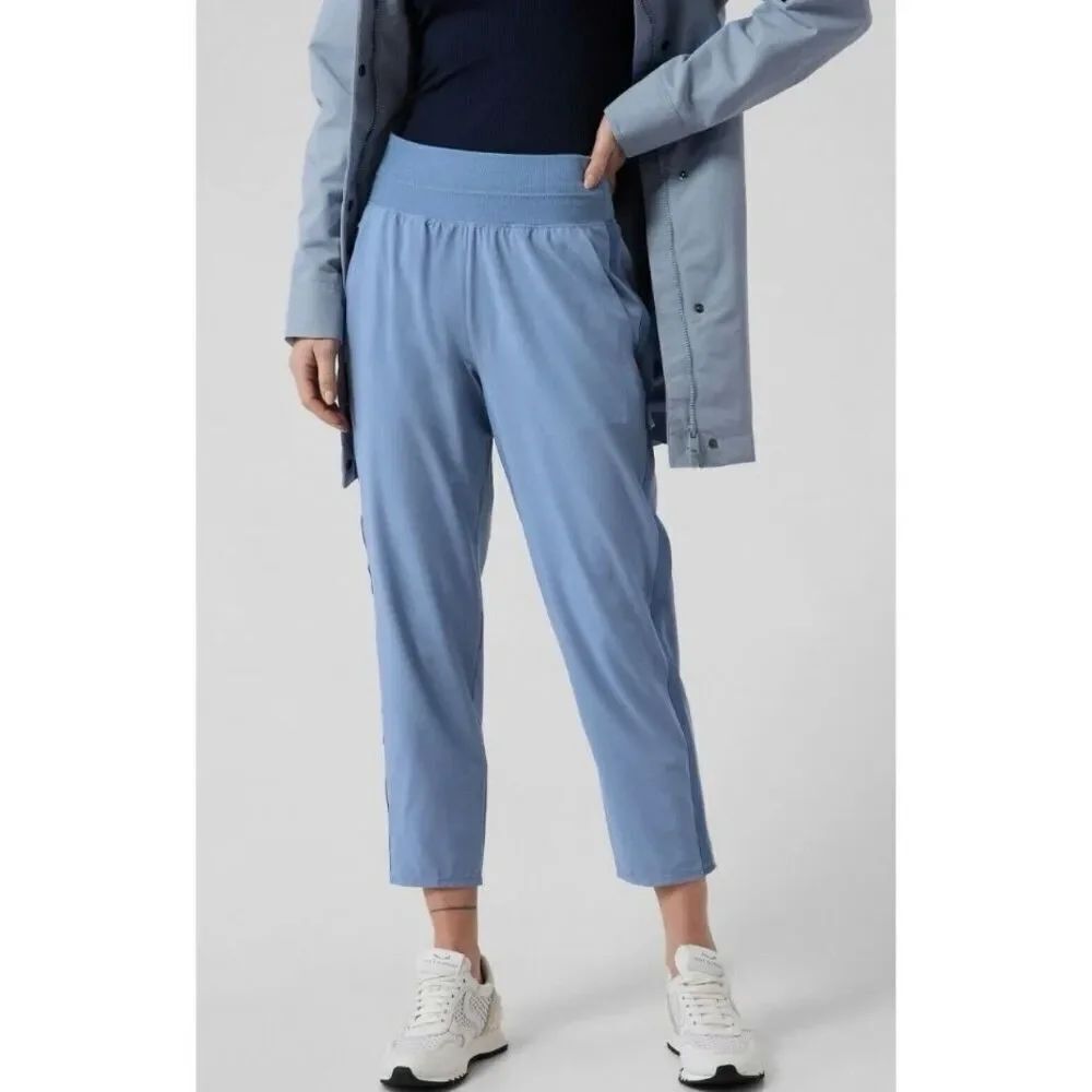 ATHLETA Size 12 Nolita Slim Tapered Crop Pants Cottage Blue NWT $89
